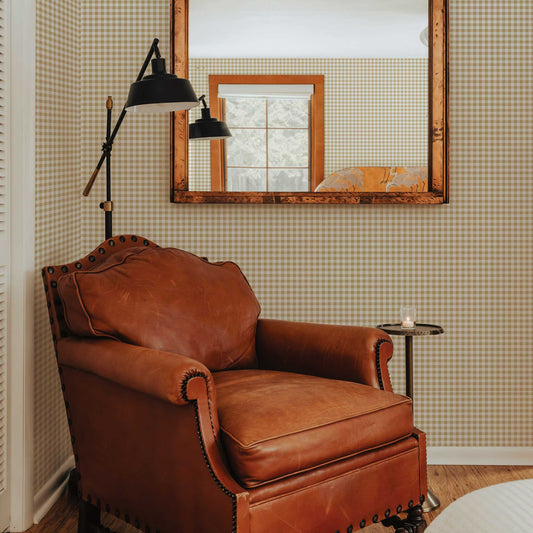 Gingham Check Peel and Stick Wallpaper | WALLPAPER | Tempaper - Light House Co.