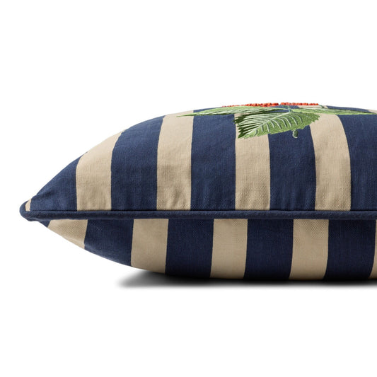 Raspberries Navy / Multi Pillow | Rifle Paper Co. x Loloi x Loloi | Pillows | Loloi - Light House Co.