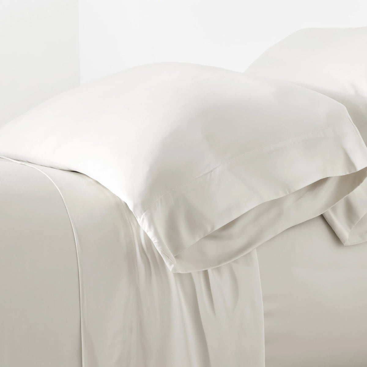 Taies d'oreiller Percale de coton gris graphite Taies d'oreiller Percale de coton gris graphite