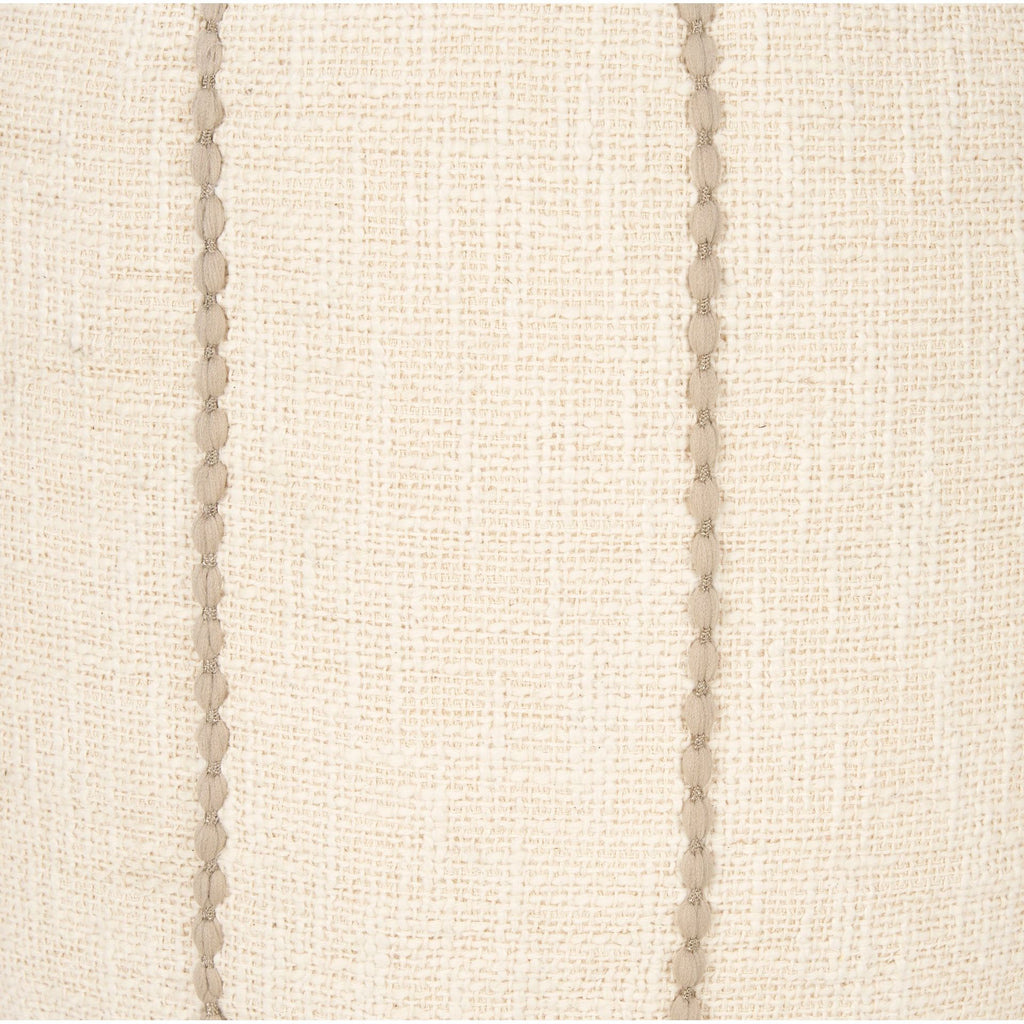 Sachi Beige w/ Stitching Pouf - Light House Co.