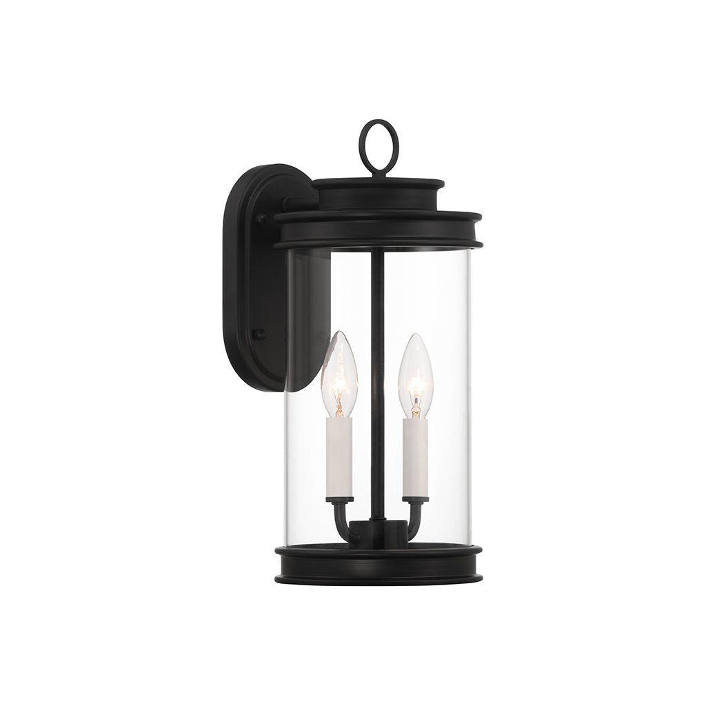 Englewood 2-Light Outdoor Wall Lantern in Matte Black - Light House Co.