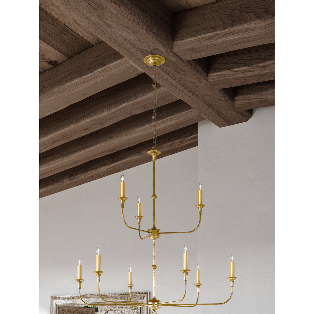 Nottaway Two-Tier Gold Chandelier - Light House Co.