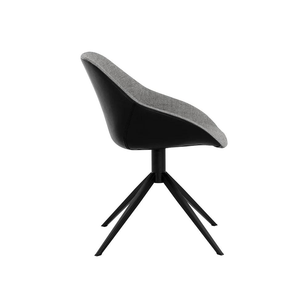 Mccoy Swivel Chair - Nightfall Black / November Grey - Light House Co.