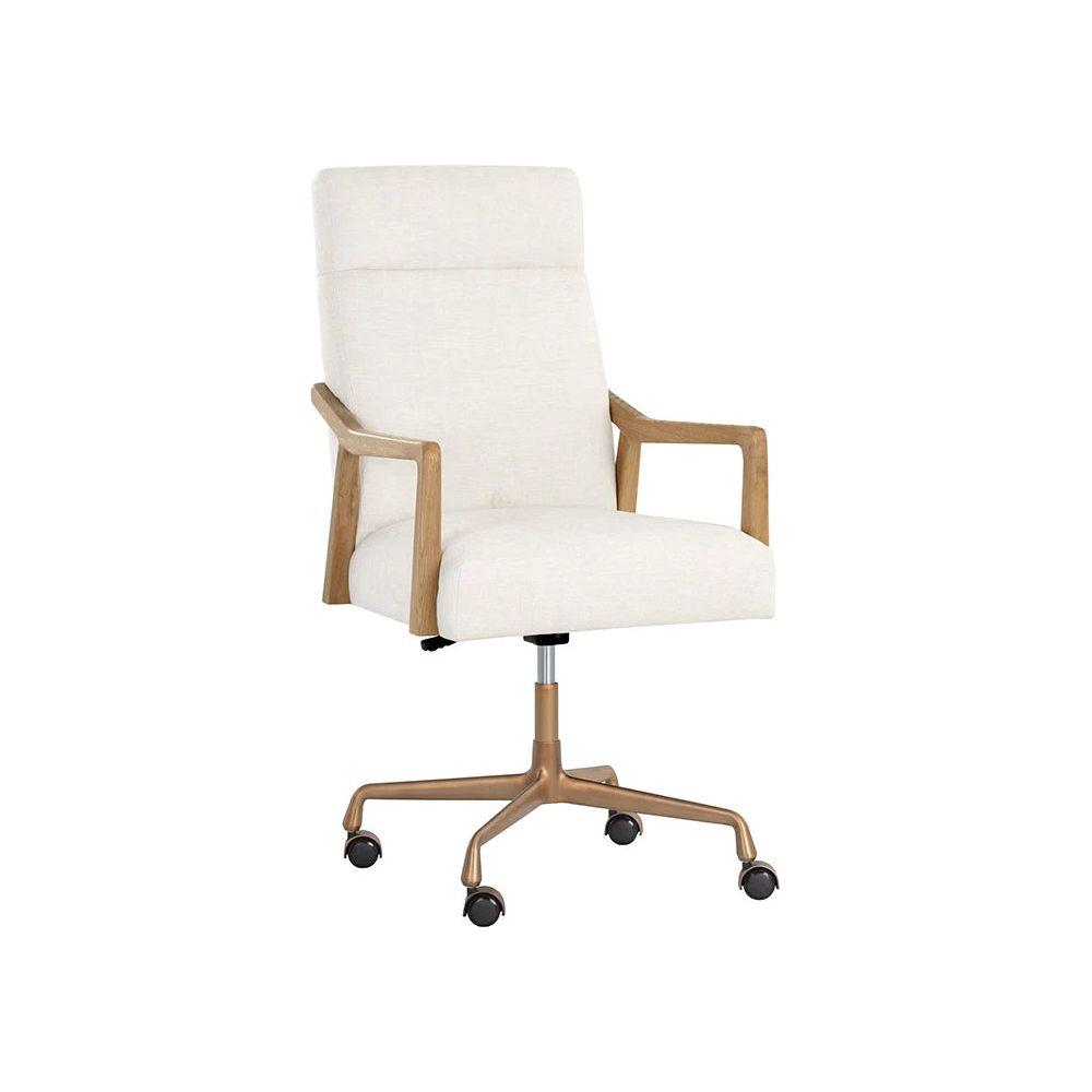 Collin Office Chair - Natural/Heather Ivory Tweed - Light House Co.