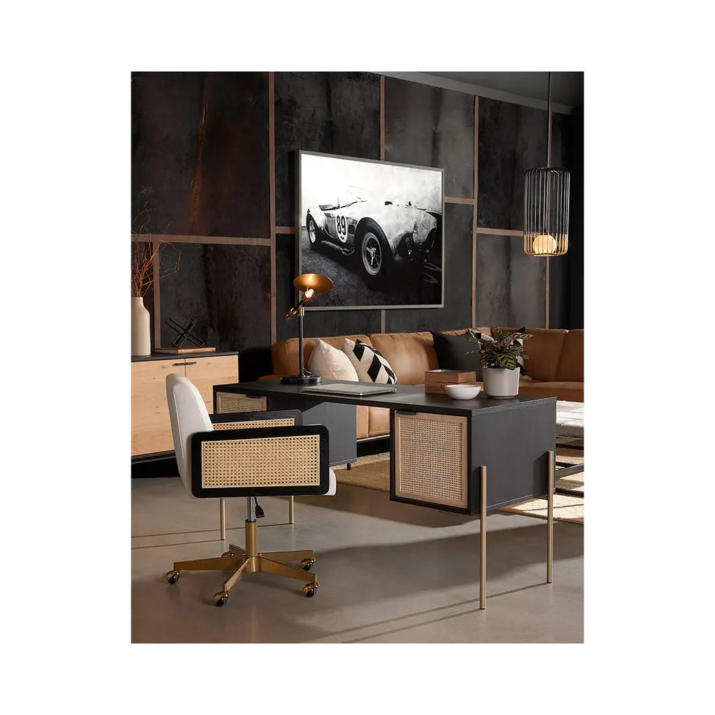 Claudette Office Chair - Linoso Ivory - Light House Co.