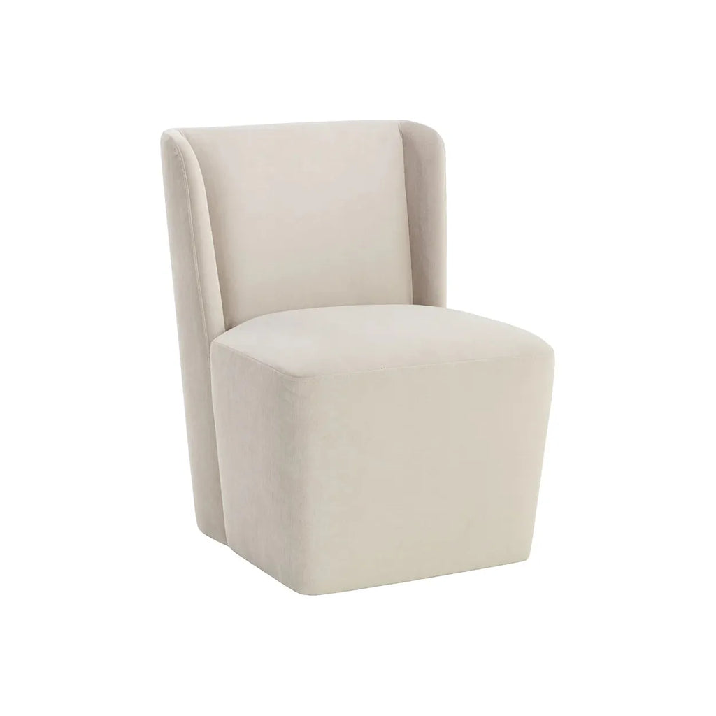 Amita Wheeled Dining Chair - Light House Co.
