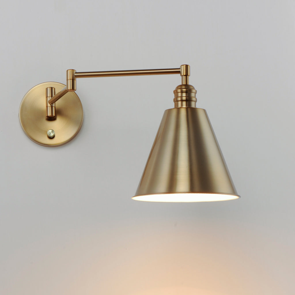 Library 1-Light Wall Sconce Horizontal Swing Arm - Light House Co.
