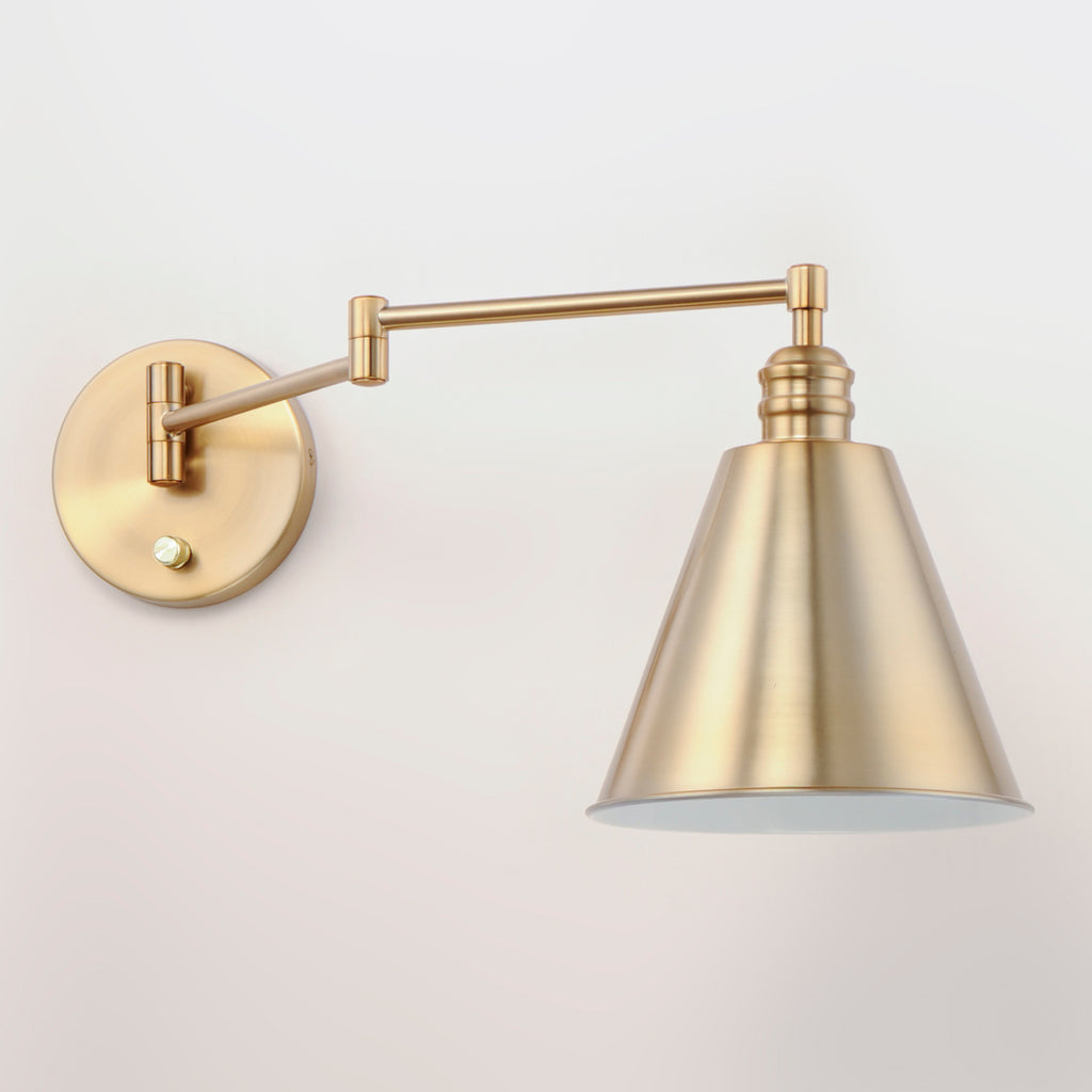 Library 1-Light Wall Sconce Horizontal Swing Arm - Light House Co.