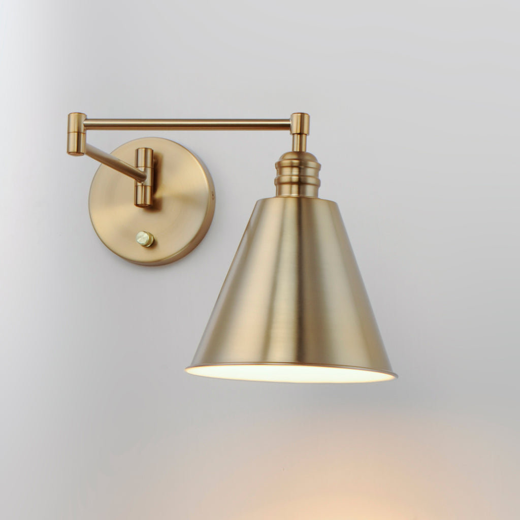 Library 1-Light Wall Sconce Horizontal Swing Arm - Light House Co.