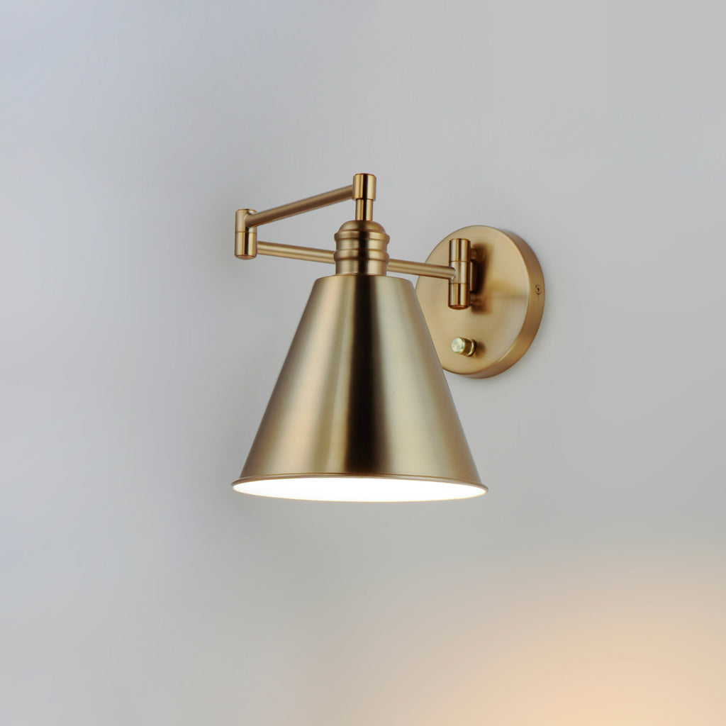 Library 1-Light Wall Sconce Horizontal Swing Arm - Light House Co.