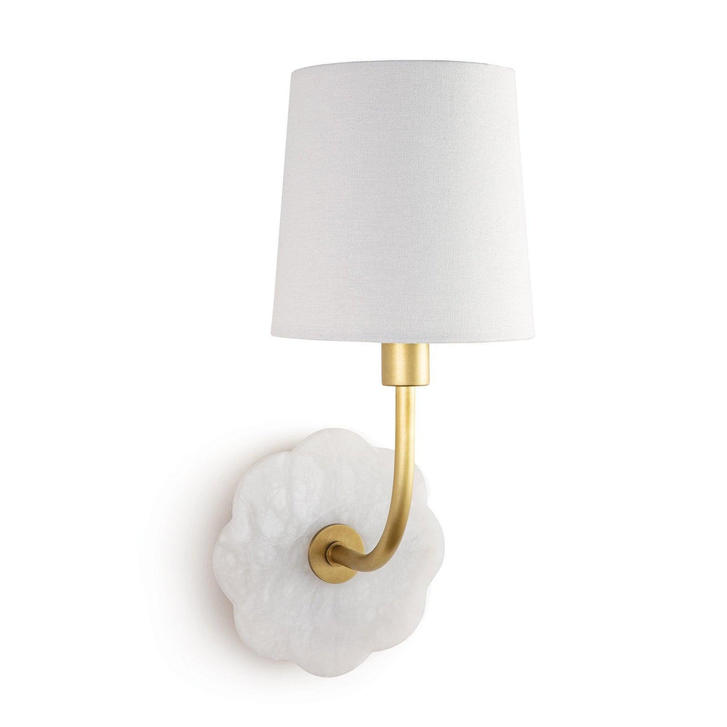 Camilla Bent Arm Sconce in brass