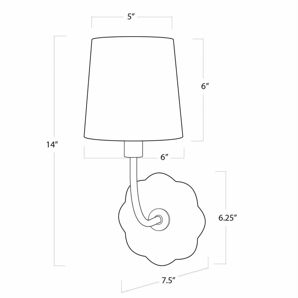 Camilla Bent Arm Sconce - Light House Co.