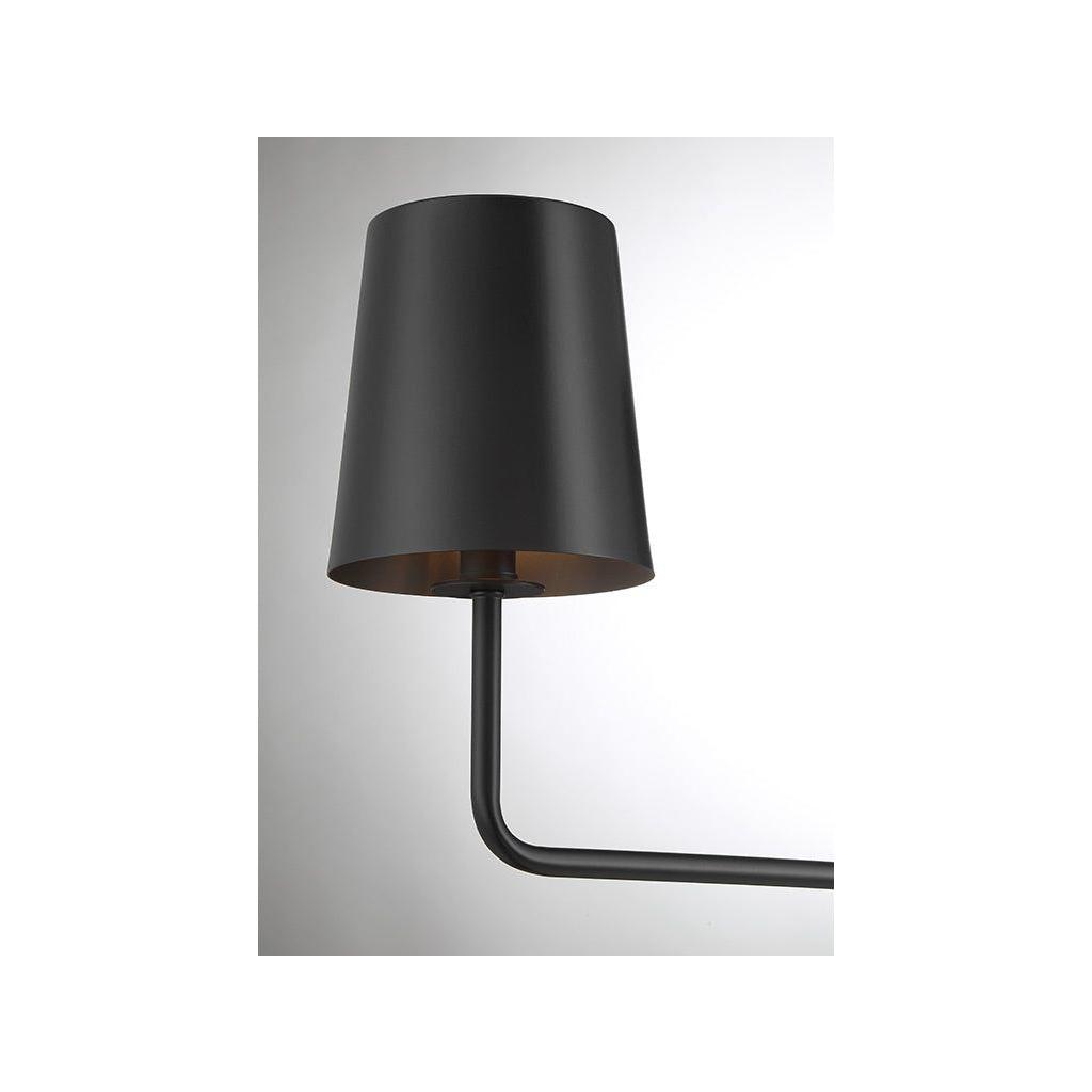 4-Light Linear Chandelier in Matte Black - Light House Co.
