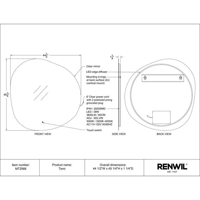Terni Mirror - Light House Co.