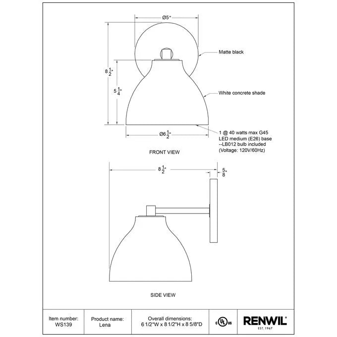 Lena Wall Sconce - Light House Co.