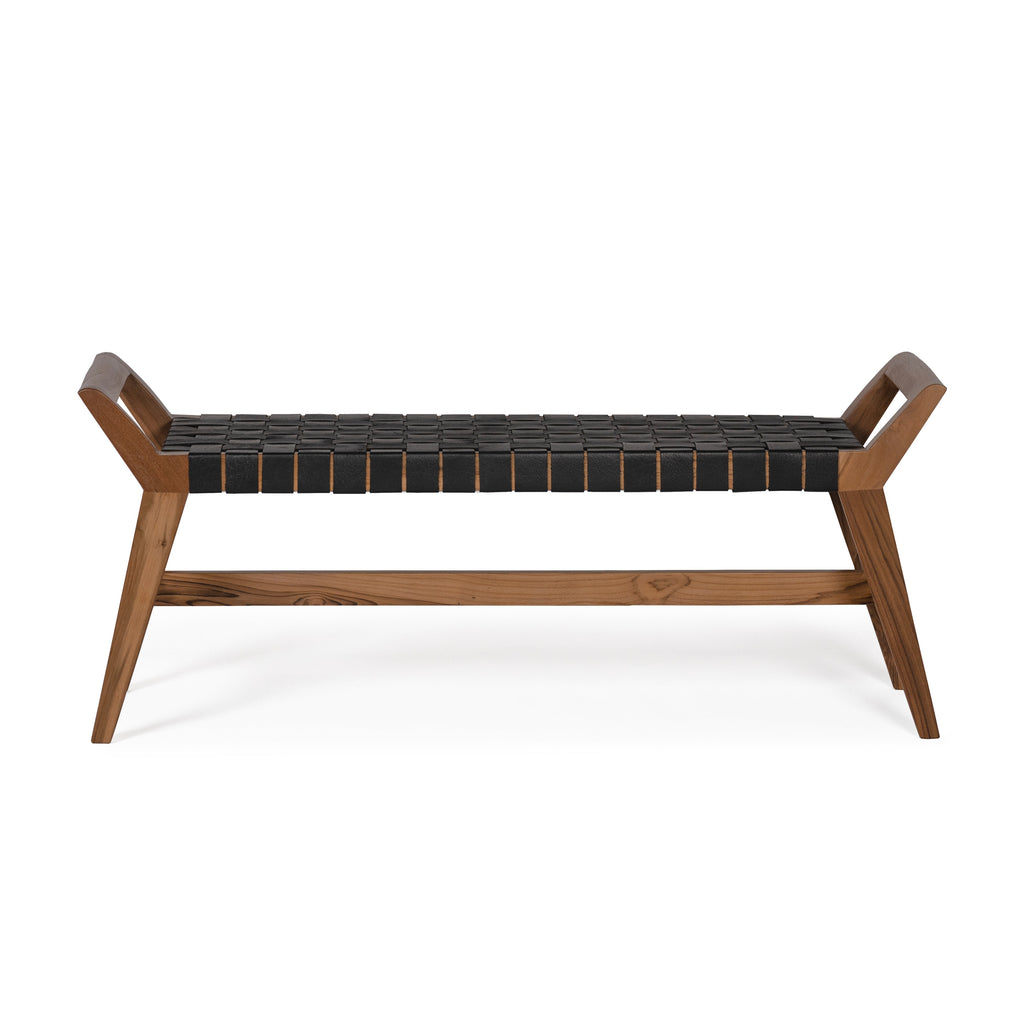 Danielle Leather Bench - Light House Co.