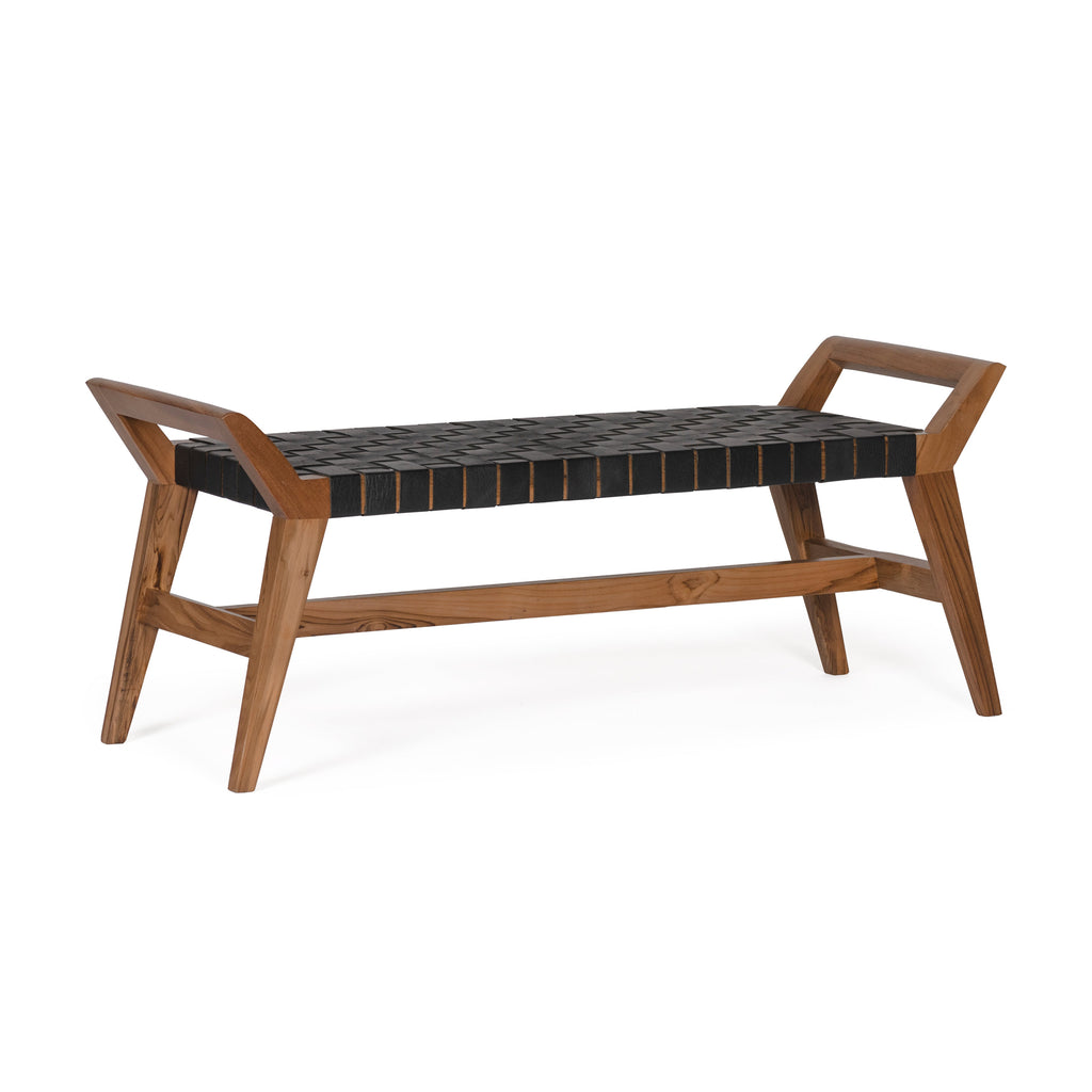 Danielle Leather Bench - Light House Co.