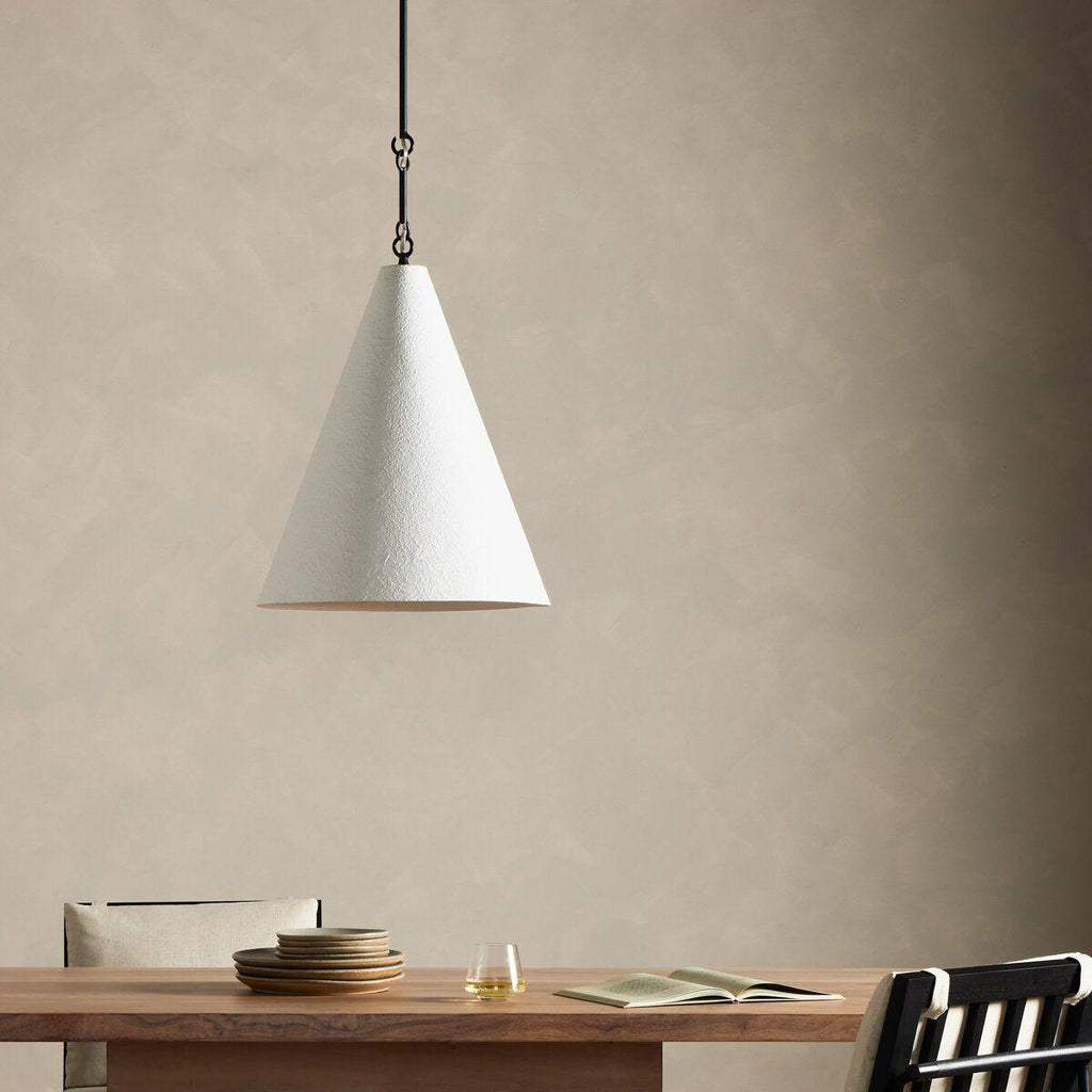Grazia Pendant -Matte White Plaster | Open Box - Light House Co.
