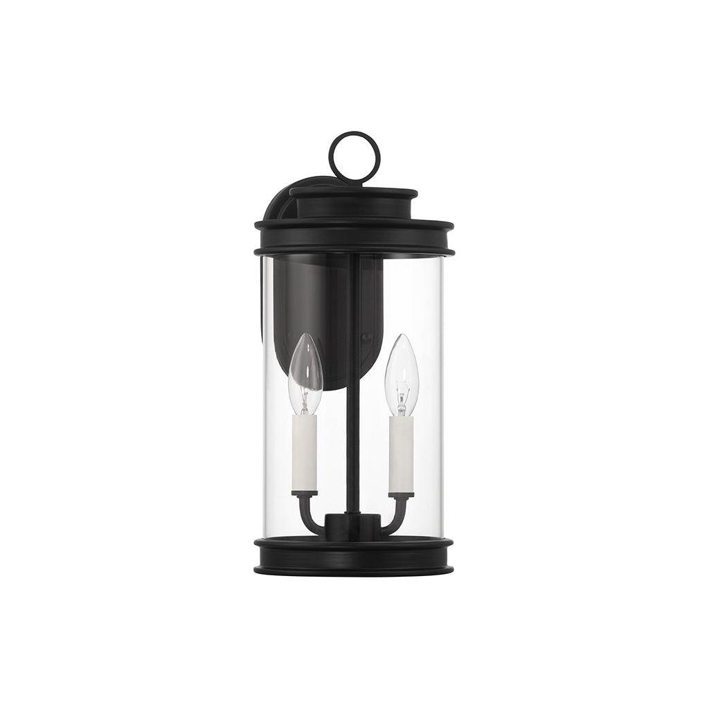 Englewood 2-Light Outdoor Wall Lantern in Matte Black - Light House Co.