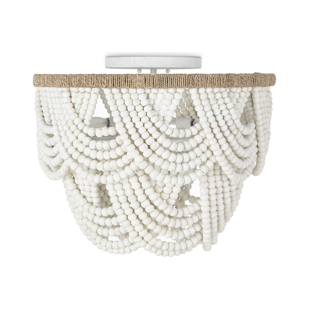 Lorelei Wood Bead Flush Mount - Light House Co.