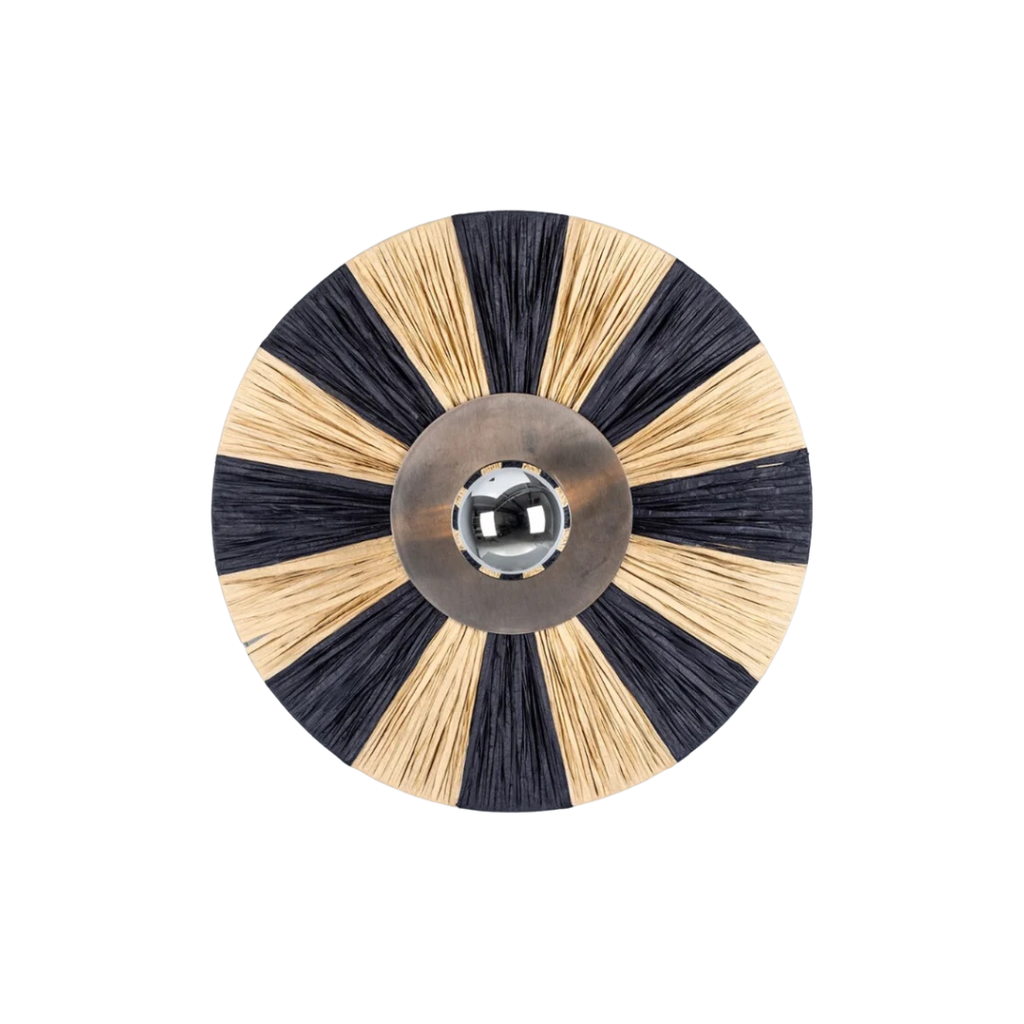 Vernon Raffia Striped Wall Light - Light House Co.