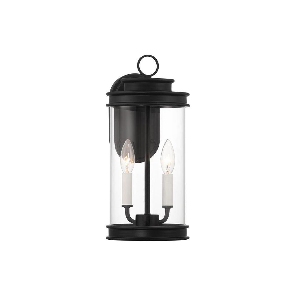 Englewood 2-Light Outdoor Wall Lantern in Matte Black - Light House Co.