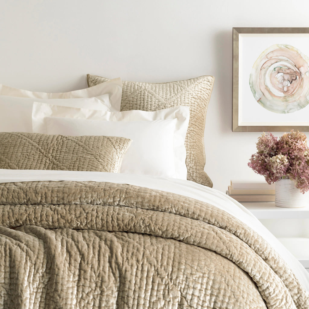 Parisienne Velvet Quilt | Topaz | Bedding | Annie Selke - Light House Co.