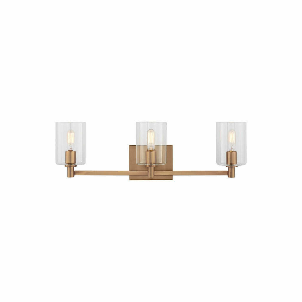 Fullton Three Light Vanity - Satin Brass | Open Box - Light House Co.