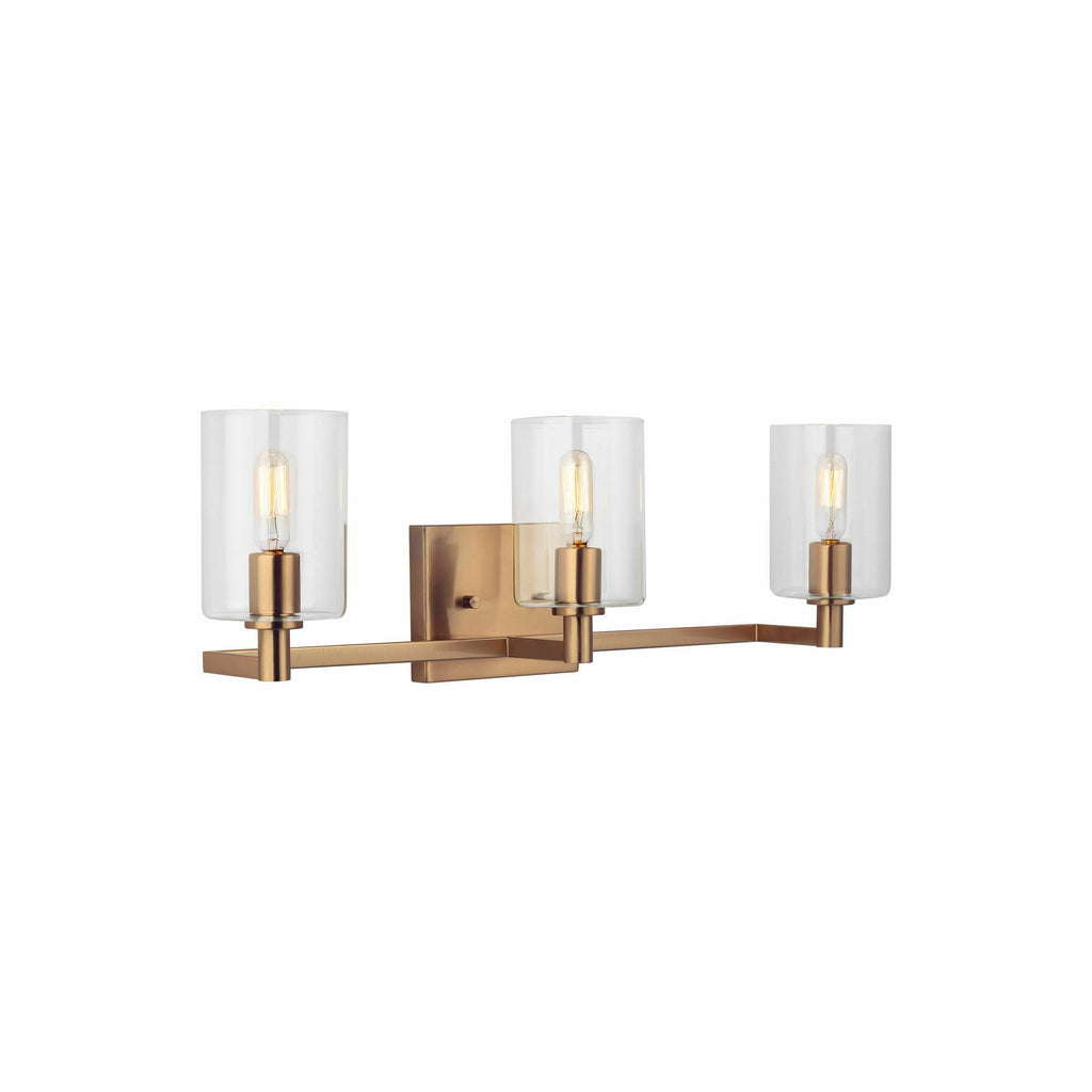 Fullton Three Light Vanity - Satin Brass | Open Box - Light House Co.