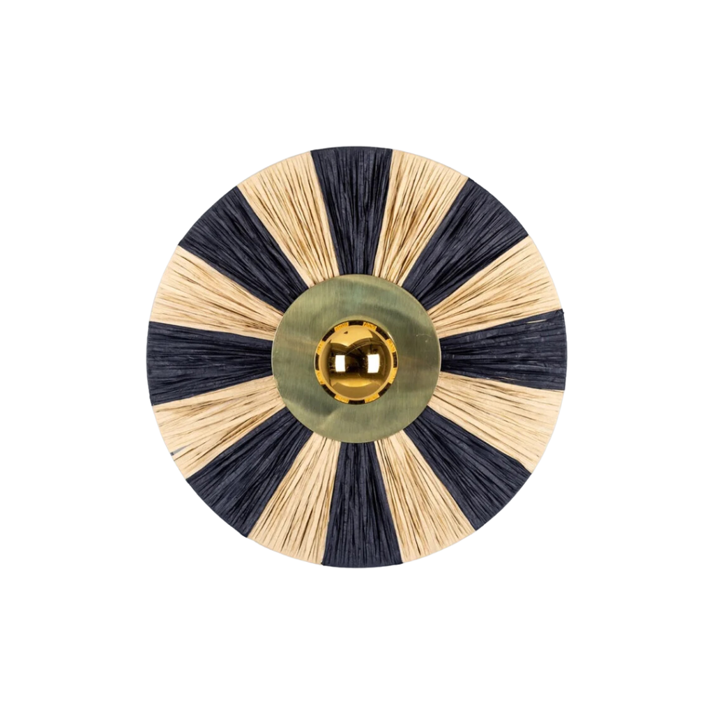 Vernon Raffia Striped Wall Light - Light House Co.