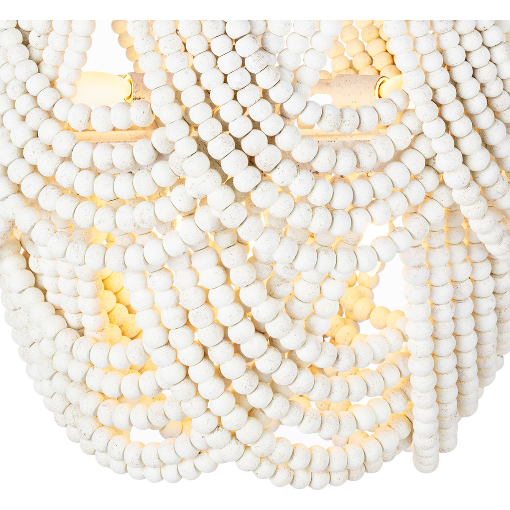 Lorelei Wood Bead Flush Mount - Light House Co.