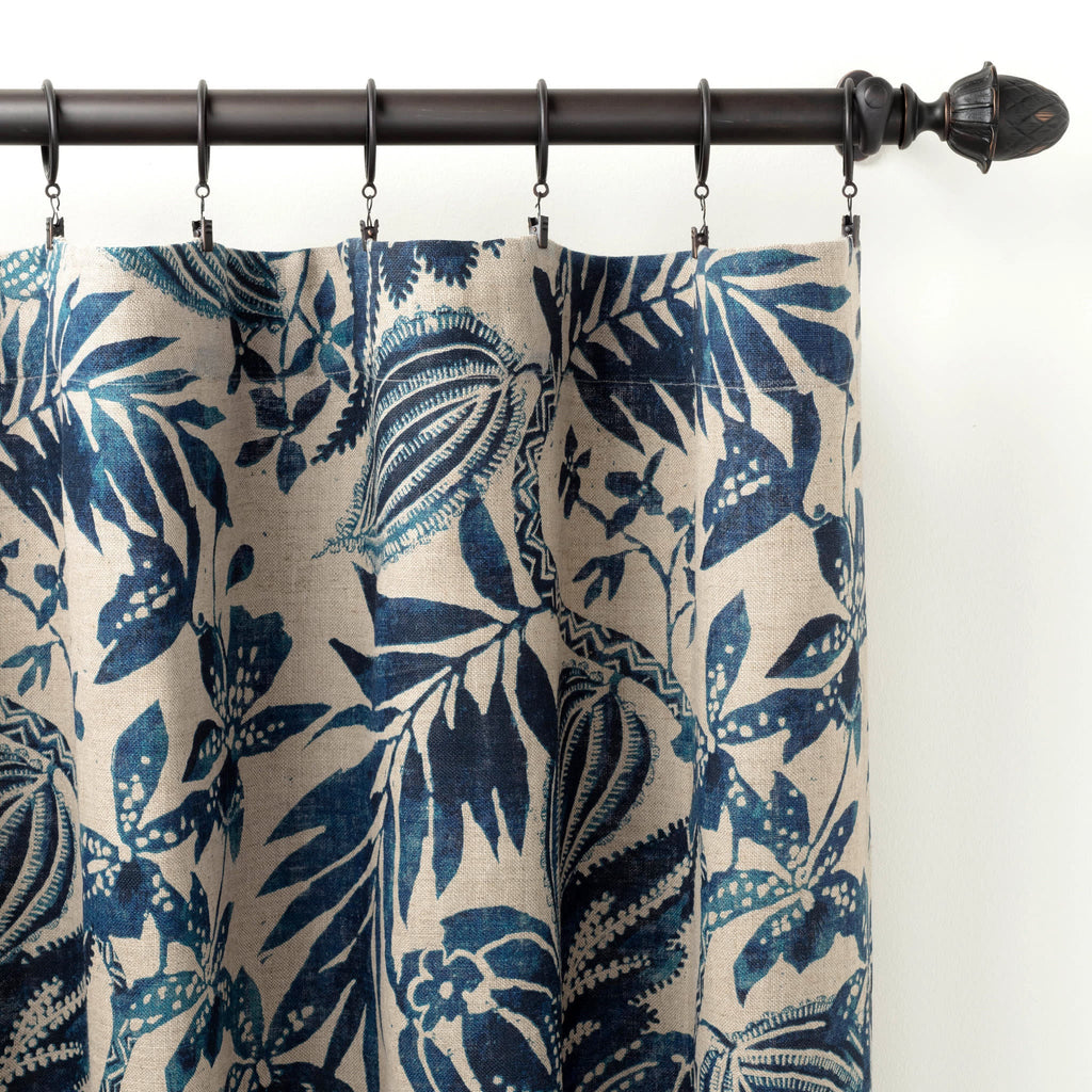 Antigua Linen Curtain Panel | Blue | Home Accessories | Annie Selke - Light House Co.