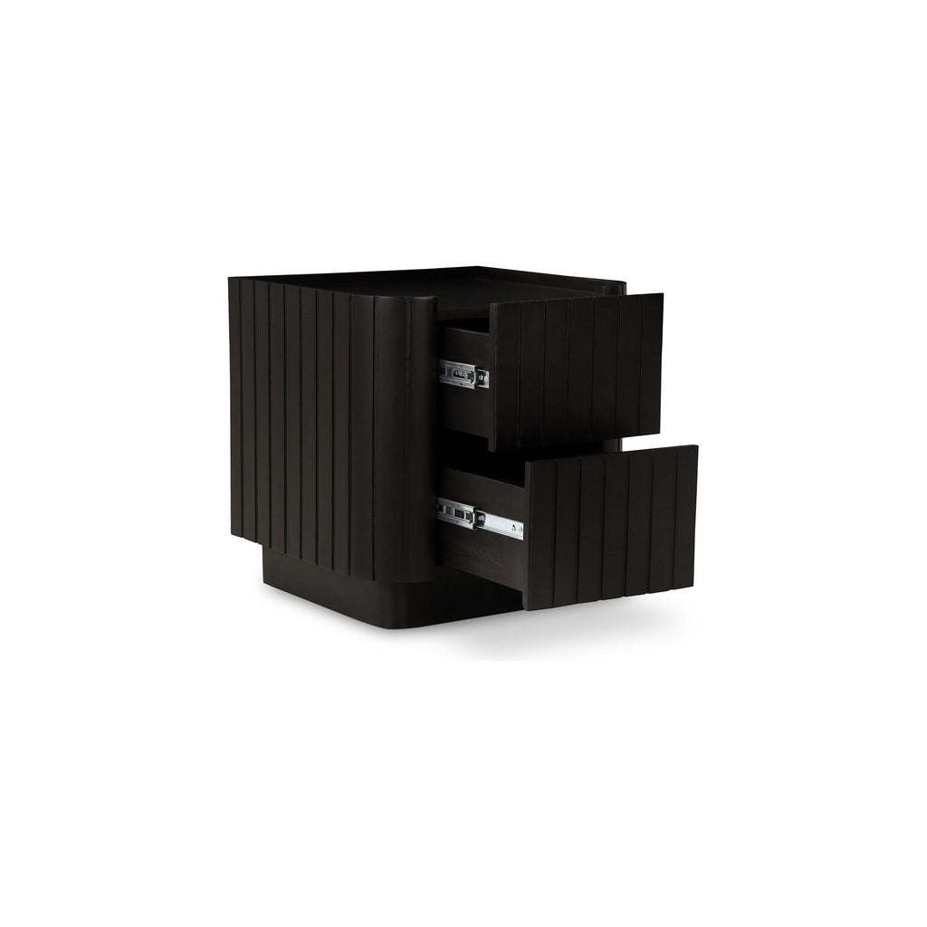 Povera Black Nightstand - Light House Co.