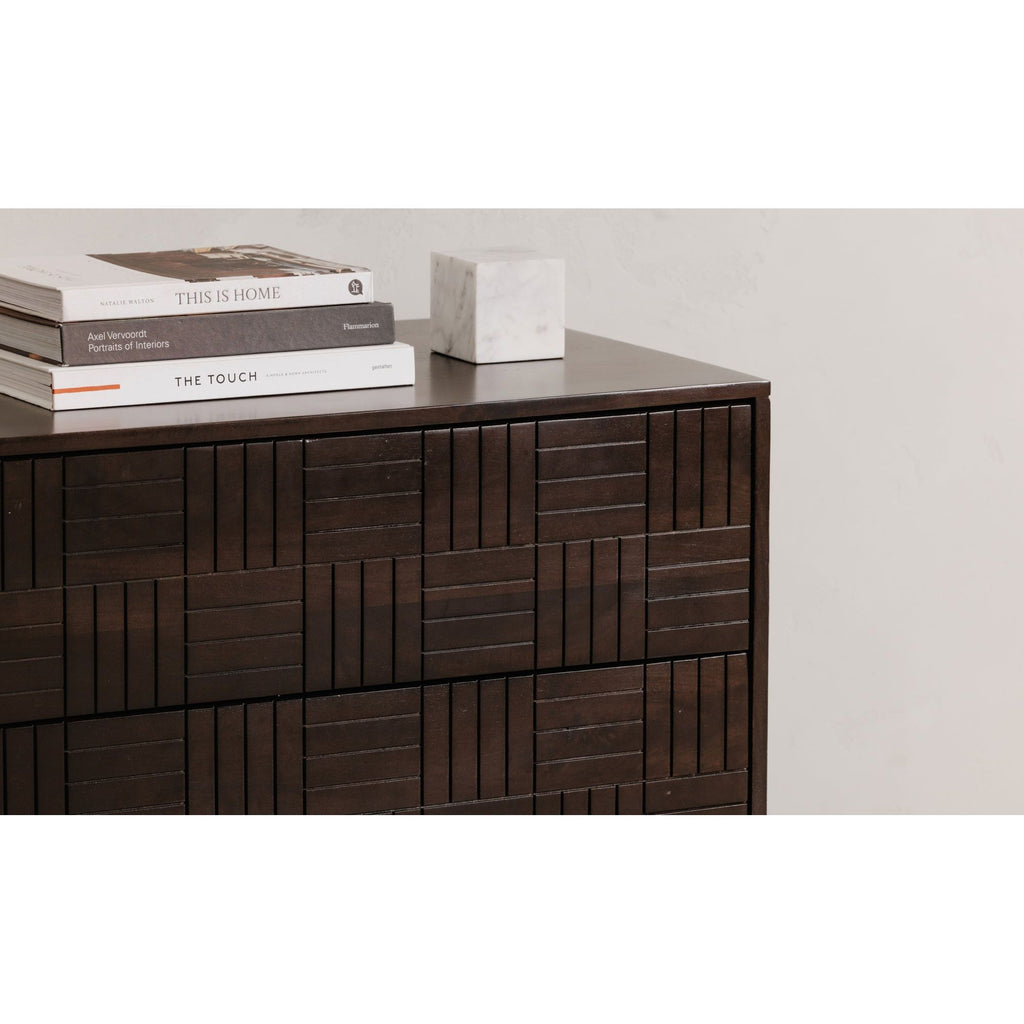 Denman Dark Brown 6 Drawer Dresser - Light House Co.