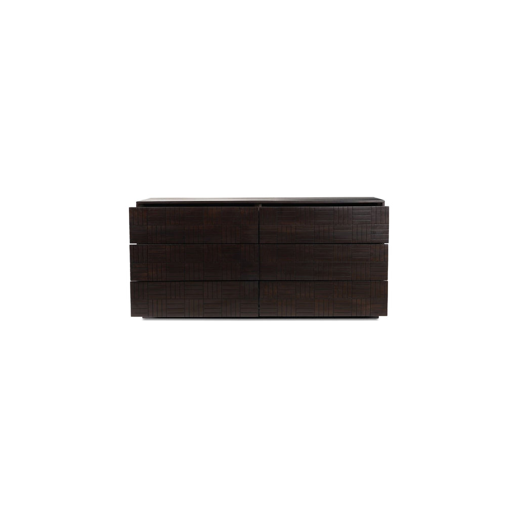 Denman Dark Brown 6 Drawer Dresser - Light House Co.