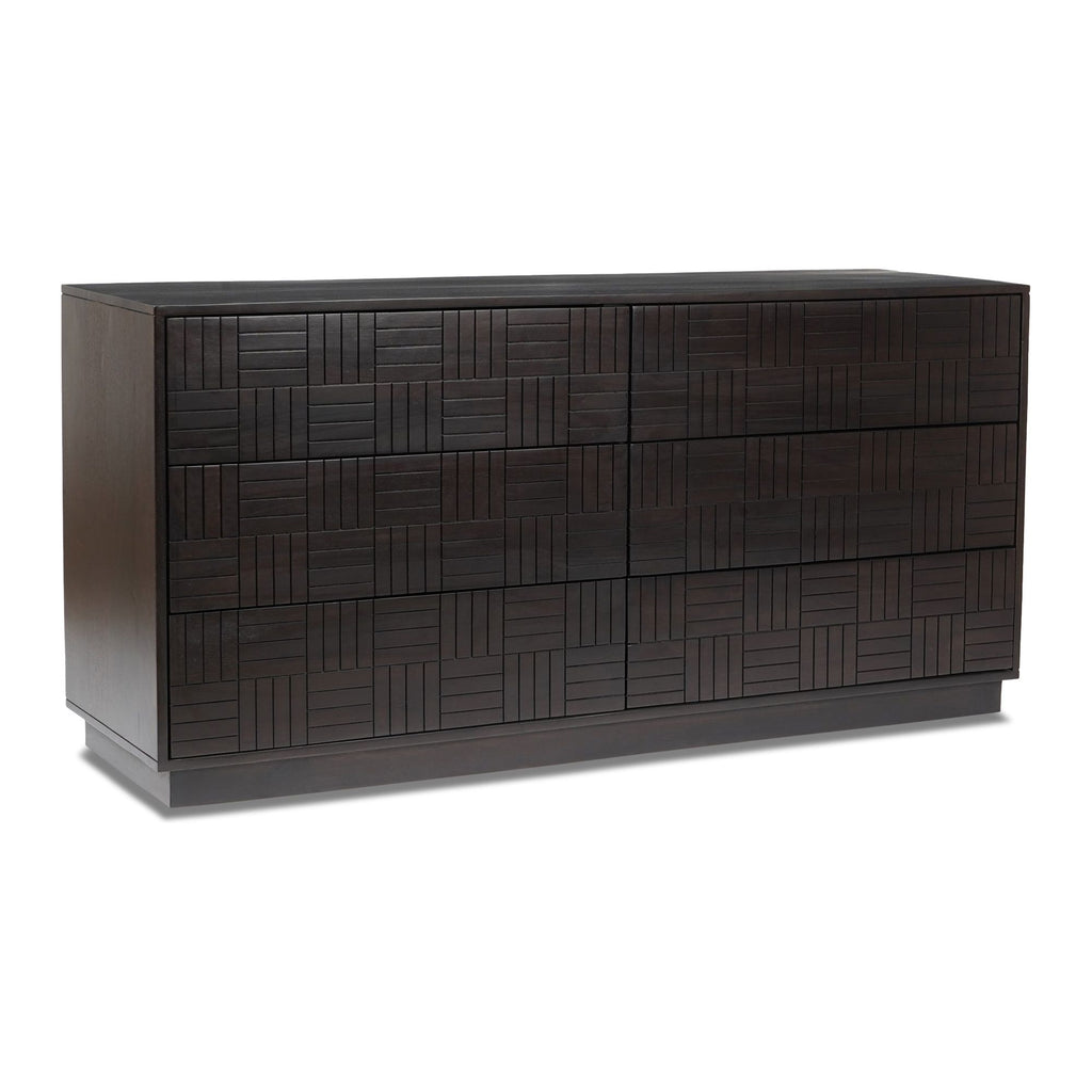 Denman Dark Brown 6 Drawer Dresser - Light House Co.