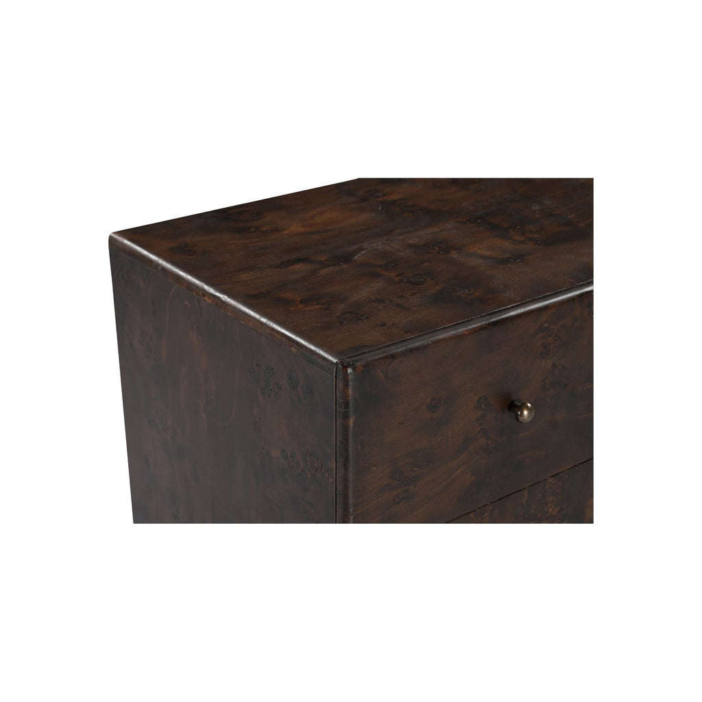 York Dark Brown 3 Drawer Nightstand - Light House Co.