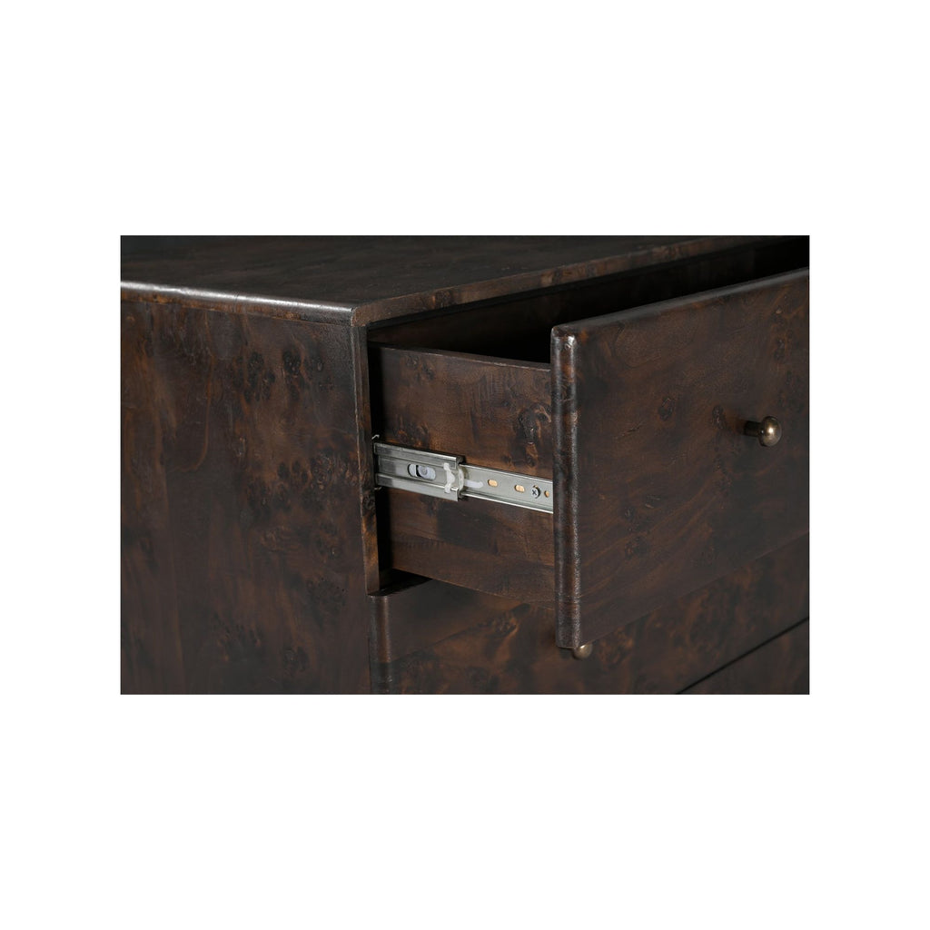 York Dark Brown 3 Drawer Nightstand - Light House Co.