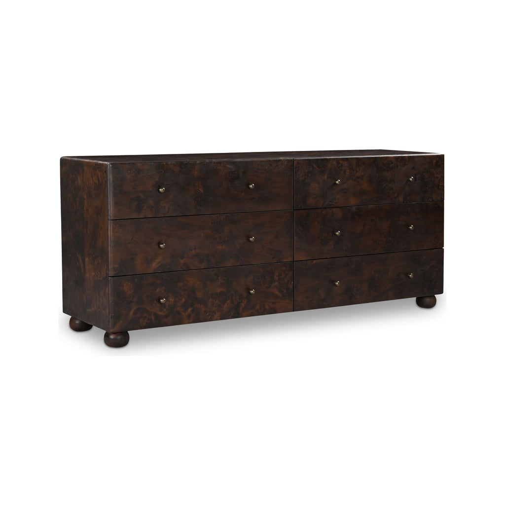 York Dark Brown 6 Drawer Dresser - Light House Co.