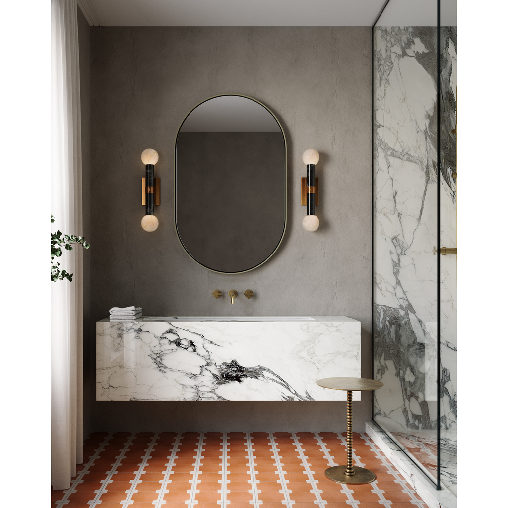 Beatrix Beige Bath Wall Sconce - Light House Co.