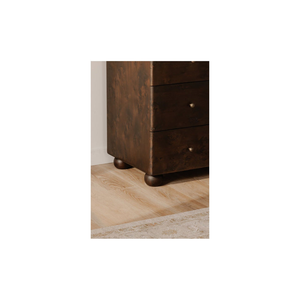 York Dark Brown 3 Drawer Nightstand - Light House Co.