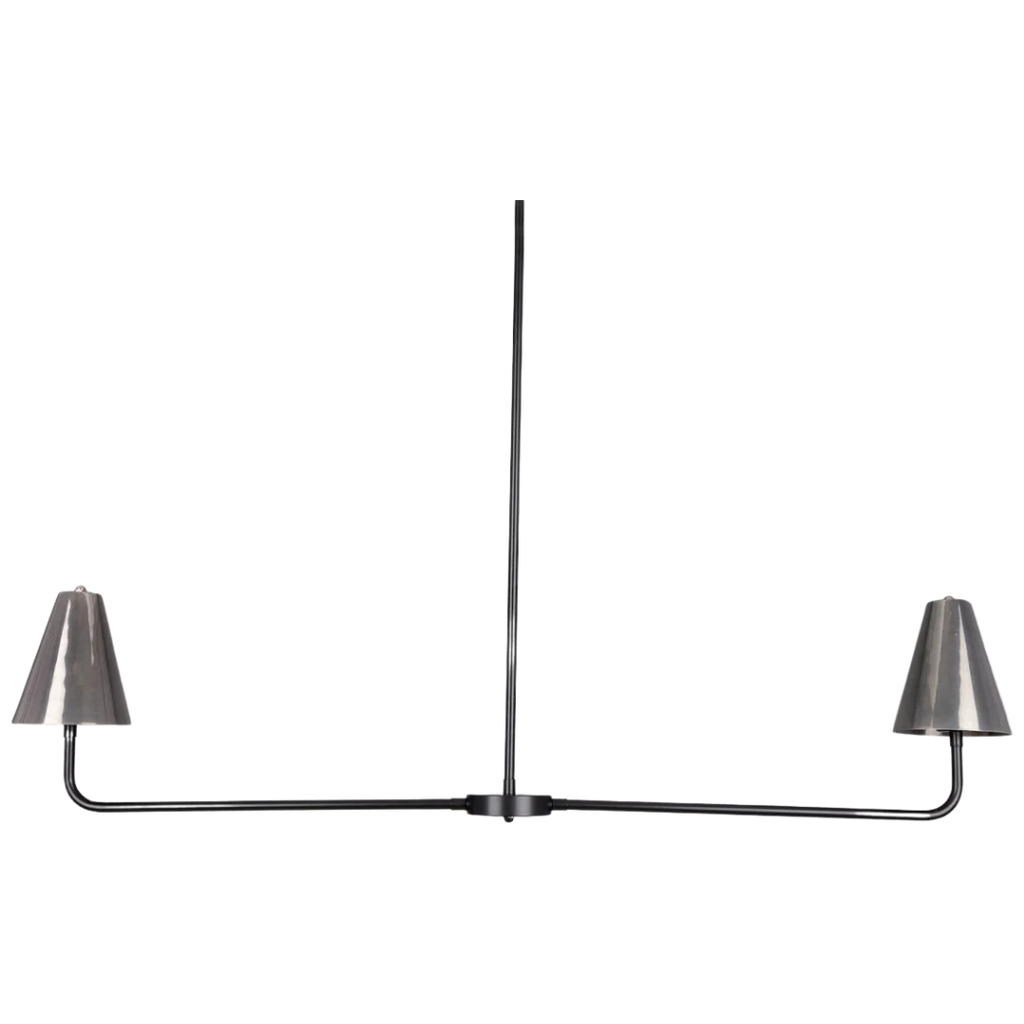 Riverton Black / Brass Minimalist Island Chandelier - Light House Co.