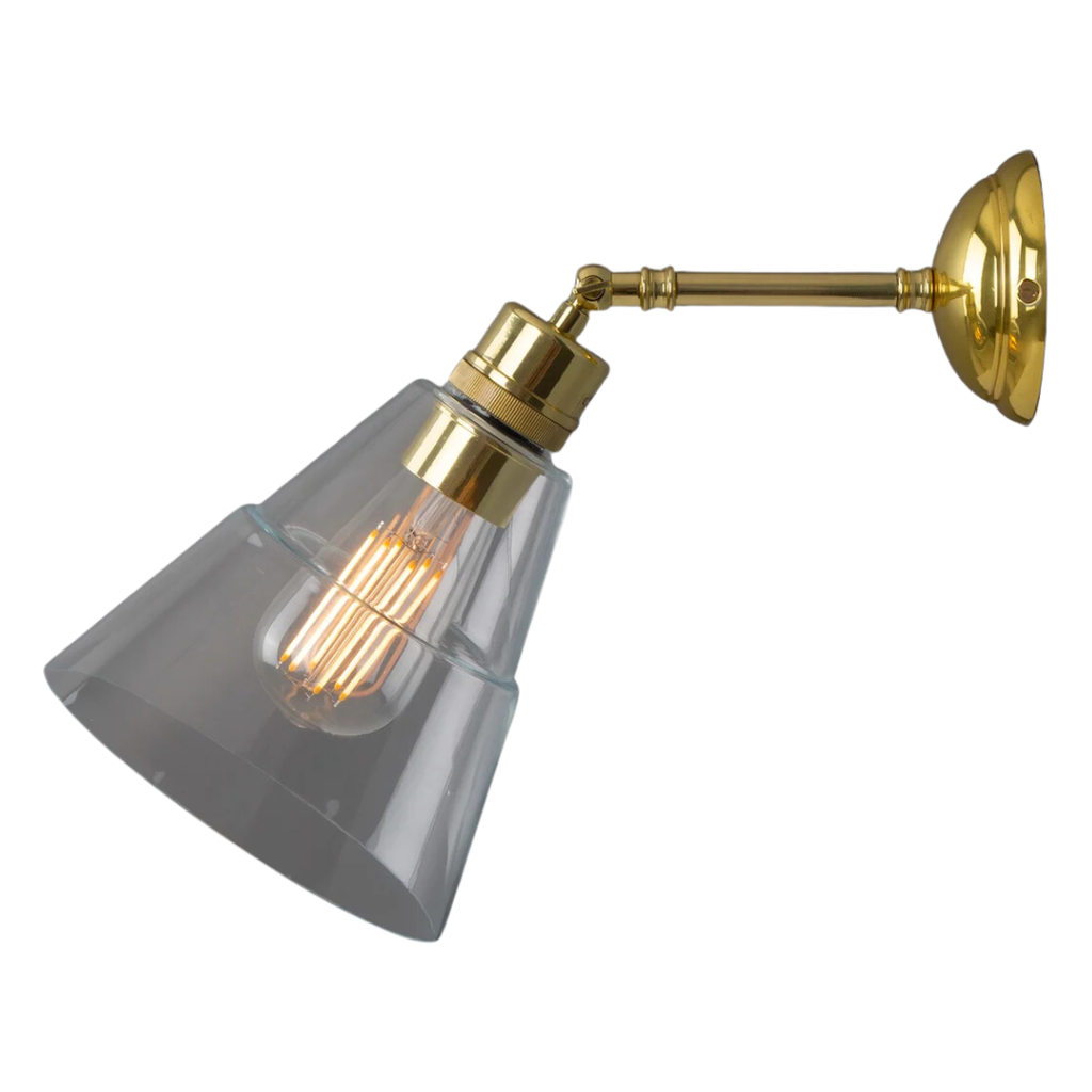 Straff Vintage Clear Glass Cone Wall Light - Light House Co.