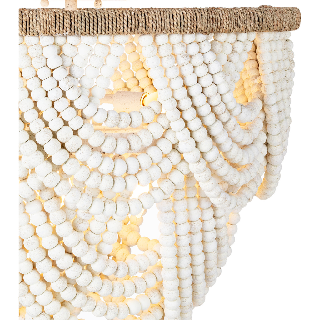 Lorelei Wood Bead Flush Mount - Light House Co.