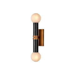 Black/Antique Brass/White