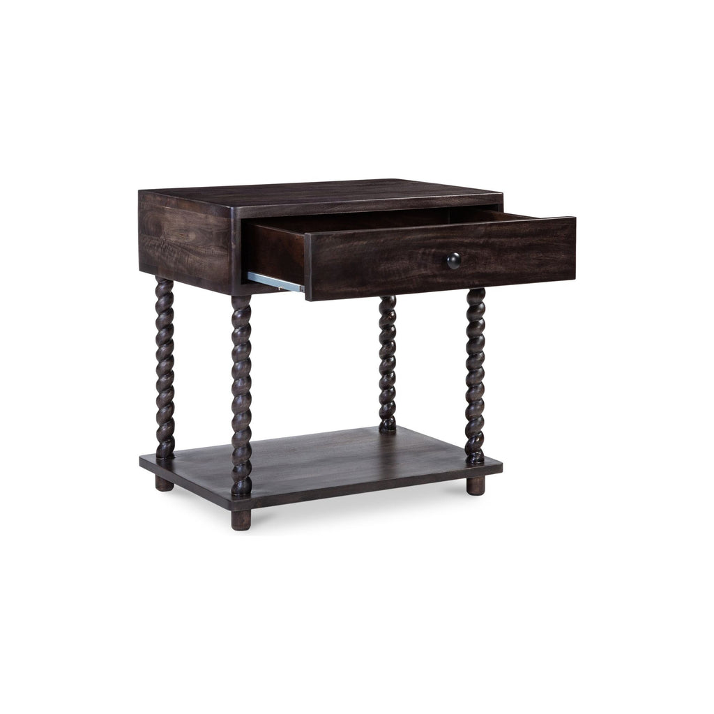 Tabitha Dark Brown Nightstand - Light House Co.