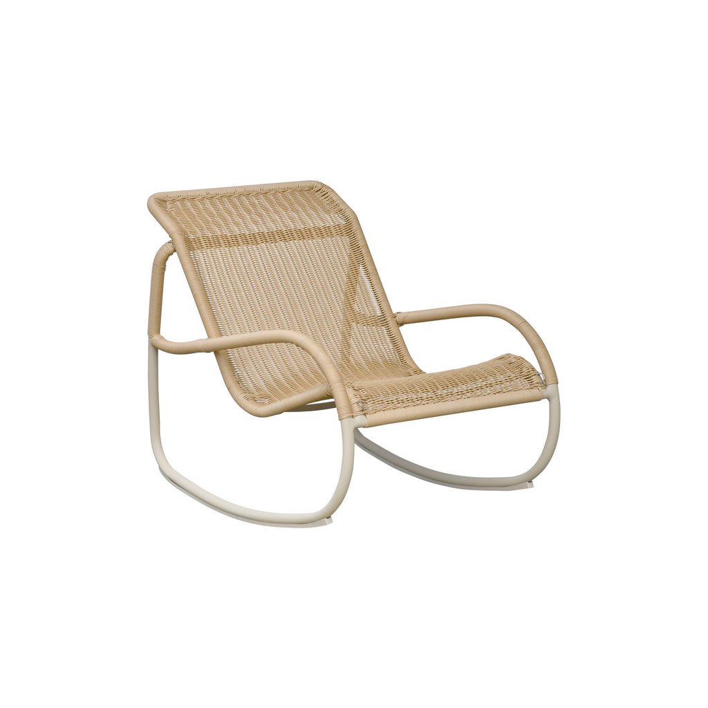 Lyra Outdoor Rocking Chair Beige | Outdoor Chairs | Moe's - Light House Co.