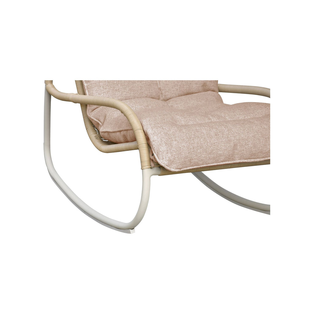 Lyra Outdoor Rocking Chair Beige | Outdoor Chairs | Moe's - Light House Co.