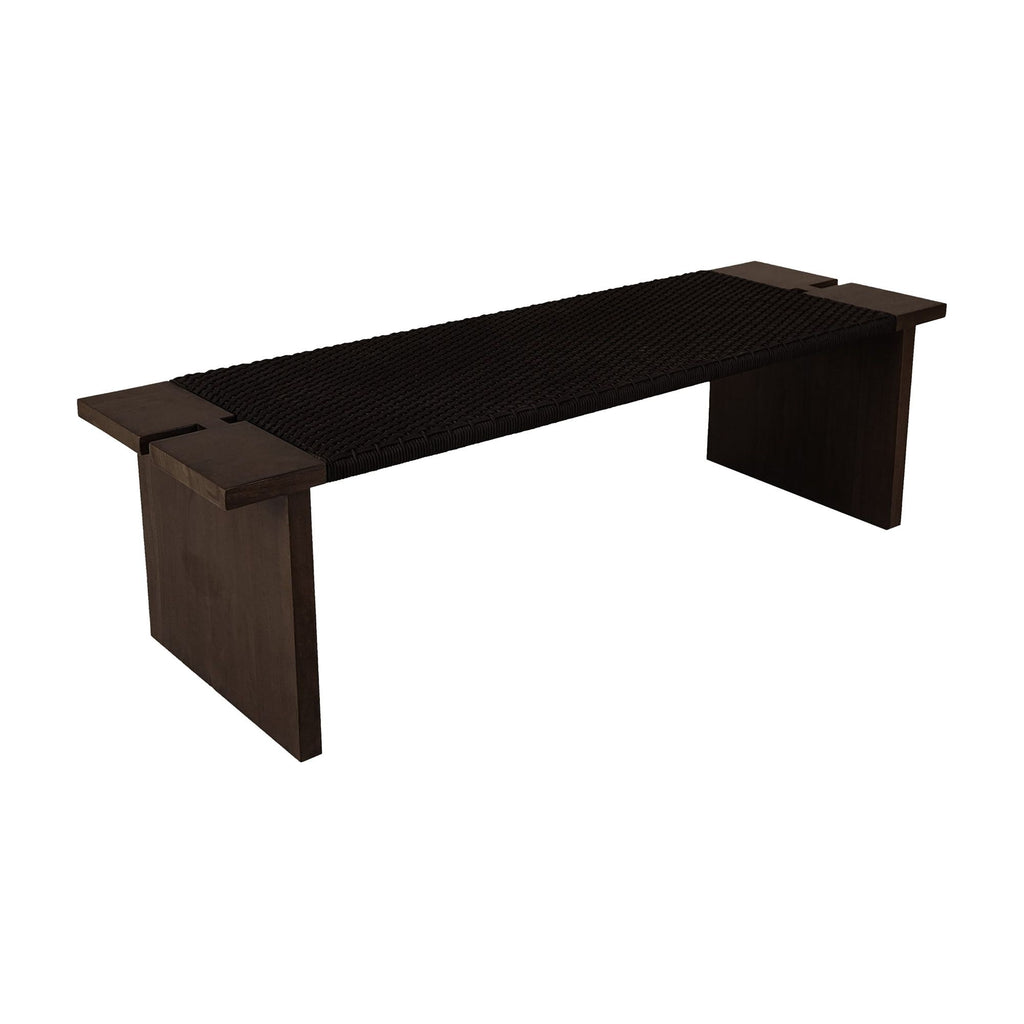 Merritt Outdoor Bench Dark Brown | Outdoor Benches | Moe's - Light House Co.