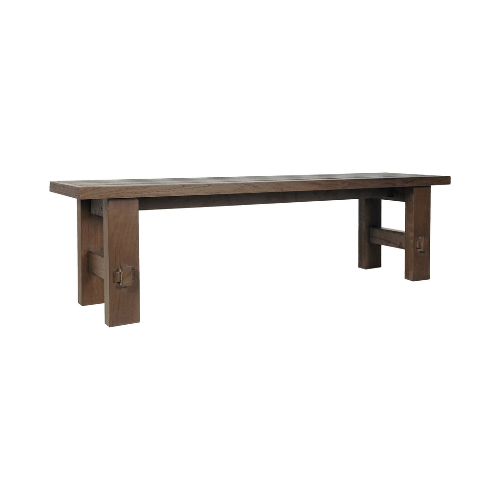 Esmond Outdoor Dining Bench Brown | Outdoor Benches | Moe's - Light House Co.